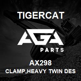 AX298 Tigercat CLAMP,HEAVY TWIN DESIGN, 1 1/4OD HOSE | AGA Parts