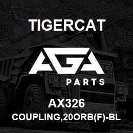 AX326 Tigercat COUPLING,20ORB(F)-BLKHD MALE QD | AGA Parts