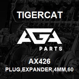 AX426 Tigercat PLUG,EXPANDER,4MM,60BAR >> | AGA Parts