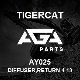 AY025 Tigercat DIFFUSER,RETURN 4 13/16OD 10 3/4LG 32NPT | AGA Parts