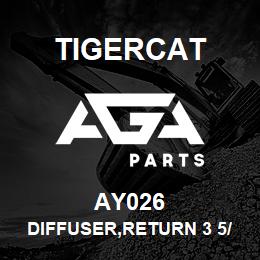 AY026 Tigercat DIFFUSER,RETURN 3 5/8OD 8 11/16LG 20NPT | AGA Parts