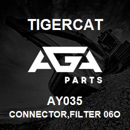 AY035 Tigercat CONNECTOR,FILTER 06ORB(M)-06ORS(M) STEEL | AGA Parts