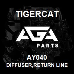 AY040 Tigercat DIFFUSER,RETURN LINE 2NPT 10 1/4LG | AGA Parts