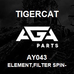 AY043 Tigercat ELEMENT,FILTER SPIN-ON 10-MICRON 50GPM | AGA Parts