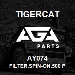 AY074 Tigercat FILTER,SPIN-ON,500 PSI,6'' LG,NO.20 | AGA Parts