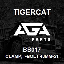 BB017 Tigercat CLAMP,T-BOLT 48MM-51MMID | AGA Parts