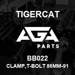 BB022 Tigercat CLAMP,T-BOLT 86MM-91MMID | AGA Parts