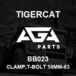 BB023 Tigercat CLAMP,T-BOLT 59MM-63MMID | AGA Parts