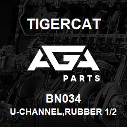 BN034 Tigercat U-CHANNEL,RUBBER 1/2 | AGA Parts