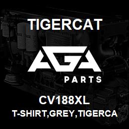 CV188XL Tigercat T-SHIRT,GREY,TIGERCAT,LARGE | AGA Parts