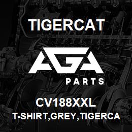 CV188XXL Tigercat T-SHIRT,GREY,TIGERCAT,EXTRA LARGE | AGA Parts