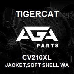 CV210XL Tigercat JACKET,SOFT SHELL WATERPROOF,BLACK,SMALL | AGA Parts