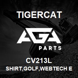CV213L Tigercat SHIRT,GOLF,WEBTECH EASY CARE,NAVY,XXL | AGA Parts
