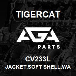 CV233L Tigercat JACKET,SOFT SHELL,WATERPROOF,BLACK,XL | AGA Parts