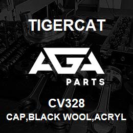 CV328 Tigercat CAP,BLACK WOOL,ACRYLIC,W GREY 3D LOGO | AGA Parts