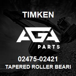 02475-02421 Timken TAPERED ROLLER BEARINGS - TS (TAPERED SINGLE) IMPERIAL | AGA Parts