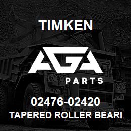 02476-02420 Timken TAPERED ROLLER BEARINGS - TS (TAPERED SINGLE) IMPERIAL | AGA Parts