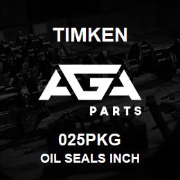 025PKG Timken OIL SEALS INCH | AGA Parts