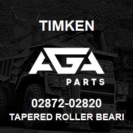 02872-02820 Timken TAPERED ROLLER BEARINGS - TS (TAPERED SINGLE) IMPERIAL | AGA Parts
