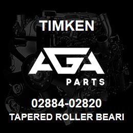 02884-02820 Timken TAPERED ROLLER BEARINGS - TS (TAPERED SINGLE) IMPERIAL | AGA Parts