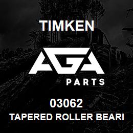 03062 Timken TAPERED ROLLER BEARINGS - SINGLE CONES - IMPERIAL | AGA Parts