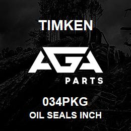 034PKG Timken OIL SEALS INCH | AGA Parts