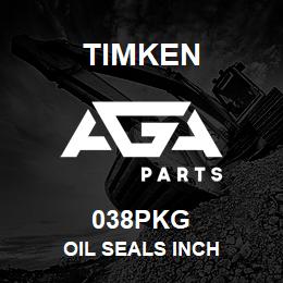 038PKG Timken OIL SEALS INCH | AGA Parts