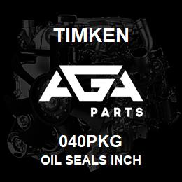 040PKG Timken OIL SEALS INCH | AGA Parts