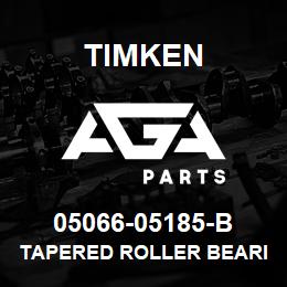 05066-05185-B Timken TAPERED ROLLER BEARINGS - TSF (TAPERED SINGLE WITH FLANGE) IMPERIAL | AGA Parts