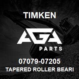 07079-07205 Timken TAPERED ROLLER BEARINGS - TS (TAPERED SINGLE) IMPERIAL | AGA Parts