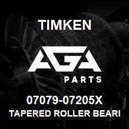 07079-07205X Timken TAPERED ROLLER BEARINGS - TS (TAPERED SINGLE) IMPERIAL | AGA Parts