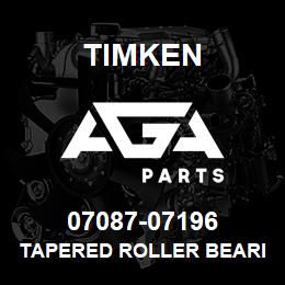 07087-07196 Timken TAPERED ROLLER BEARINGS - TS (TAPERED SINGLE) IMPERIAL | AGA Parts