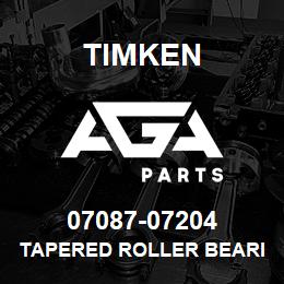 07087-07204 Timken TAPERED ROLLER BEARINGS - TS (TAPERED SINGLE) IMPERIAL | AGA Parts