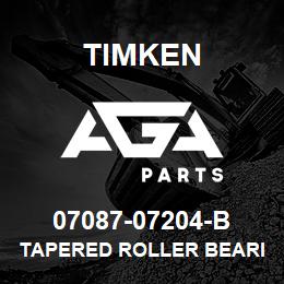 07087-07204-B Timken TAPERED ROLLER BEARINGS - TSF (TAPERED SINGLE WITH FLANGE) IMPERIAL | AGA Parts