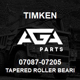 07087-07205 Timken TAPERED ROLLER BEARINGS - TS (TAPERED SINGLE) IMPERIAL | AGA Parts