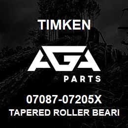 07087-07205X Timken TAPERED ROLLER BEARINGS - TS (TAPERED SINGLE) IMPERIAL | AGA Parts