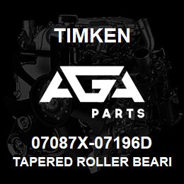 07087X-07196D Timken TAPERED ROLLER BEARINGS - TDO (TAPERED DOUBLE OUTER) IMPERIAL | AGA Parts