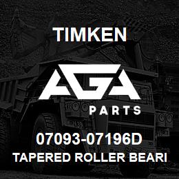 07093-07196D Timken TAPERED ROLLER BEARINGS - TDO (TAPERED DOUBLE OUTER) IMPERIAL | AGA Parts