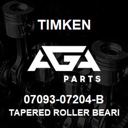 07093-07204-B Timken TAPERED ROLLER BEARINGS - TSF (TAPERED SINGLE WITH FLANGE) IMPERIAL | AGA Parts