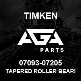 07093-07205 Timken TAPERED ROLLER BEARINGS - TS (TAPERED SINGLE) IMPERIAL | AGA Parts