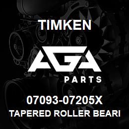 07093-07205X Timken TAPERED ROLLER BEARINGS - TS (TAPERED SINGLE) IMPERIAL | AGA Parts