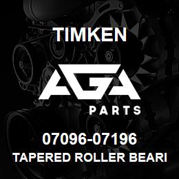 07096-07196 Timken TAPERED ROLLER BEARINGS - TS (TAPERED SINGLE) IMPERIAL | AGA Parts