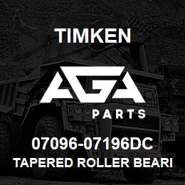 07096-07196DC Timken TAPERED ROLLER BEARINGS - TDO (TAPERED DOUBLE OUTER) IMPERIAL | AGA Parts