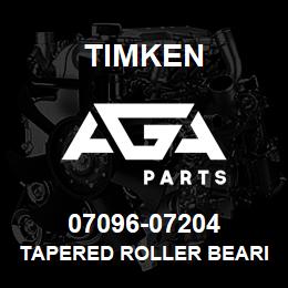 07096-07204 Timken TAPERED ROLLER BEARINGS - TS (TAPERED SINGLE) IMPERIAL | AGA Parts