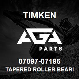 07097-07196 Timken TAPERED ROLLER BEARINGS - TS (TAPERED SINGLE) IMPERIAL | AGA Parts