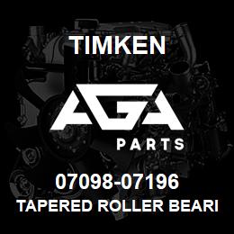 07098-07196 Timken TAPERED ROLLER BEARINGS - TS (TAPERED SINGLE) IMPERIAL | AGA Parts