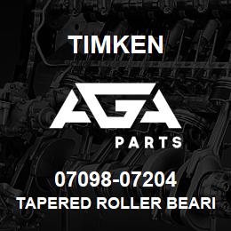 07098-07204 Timken TAPERED ROLLER BEARINGS - TS (TAPERED SINGLE) IMPERIAL | AGA Parts