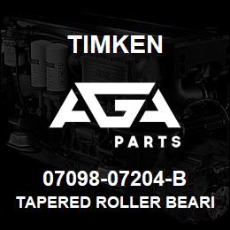 07098-07204-B Timken TAPERED ROLLER BEARINGS - TSF (TAPERED SINGLE WITH FLANGE) IMPERIAL | AGA Parts