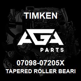 07098-07205X Timken TAPERED ROLLER BEARINGS - TS (TAPERED SINGLE) IMPERIAL | AGA Parts