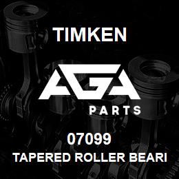 07099 Timken TAPERED ROLLER BEARINGS - SINGLE CONES - IMPERIAL | AGA Parts